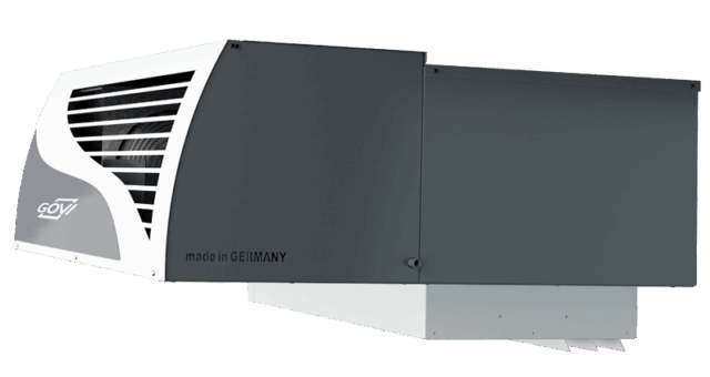 Der Polarik Monoblock für Kühlzellen als Deckengerät - abgebildet von der rechten Seite